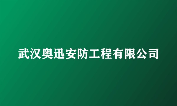 武汉奥迅安防工程有限公司