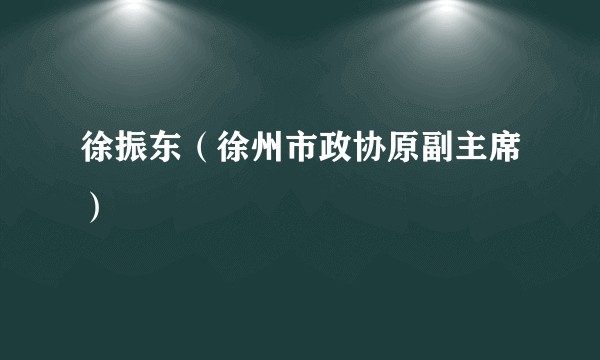 徐振东（徐州市政协原副主席）