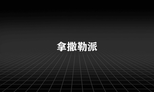 拿撒勒派