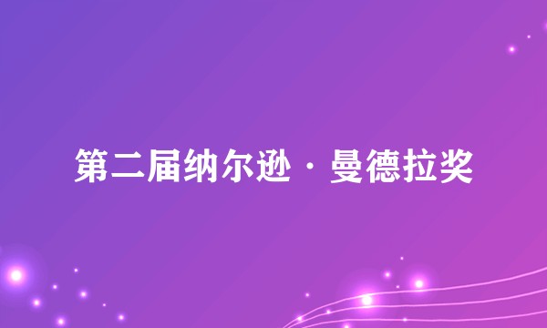 第二届纳尔逊·曼德拉奖
