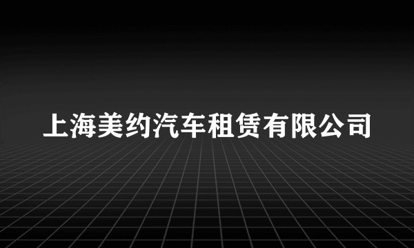 上海美约汽车租赁有限公司