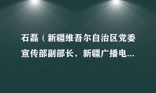 石磊(新疆维吾尔自治区党委宣传部副部长,新疆广播电视台台长)