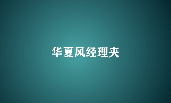华夏风经理夹