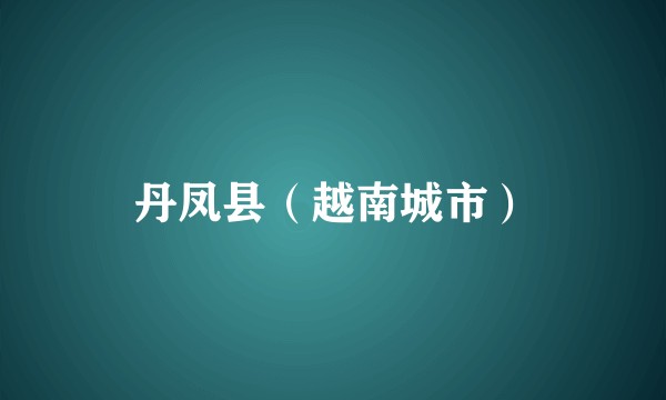 丹凤县（越南城市）