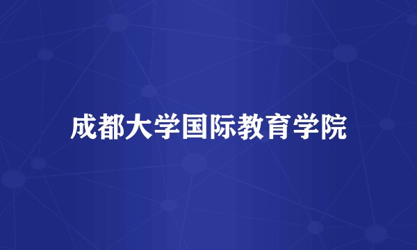 成都大学国际教育学院