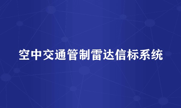 空中交通管制雷达信标系统