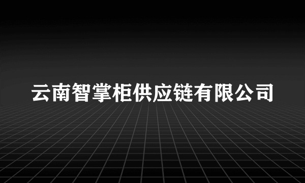 云南智掌柜供应链有限公司