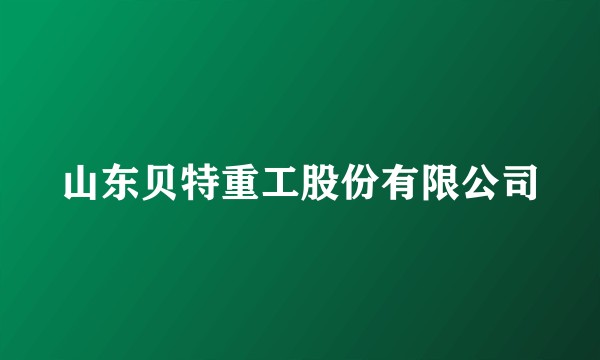 山东贝特重工股份有限公司