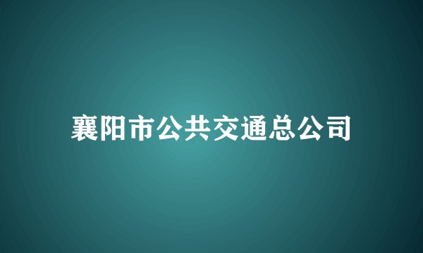 襄阳市公共交通总公司