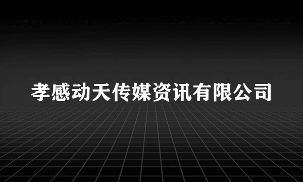 孝感动天传媒资讯有限公司