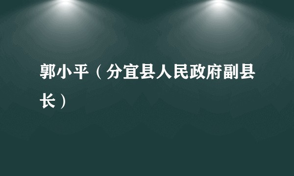 郭小平（分宜县人民政府副县长）