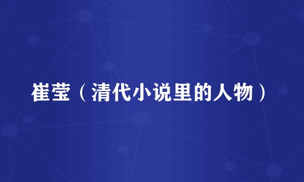 崔莹（清代小说里的人物）