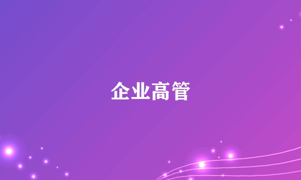 企业高管