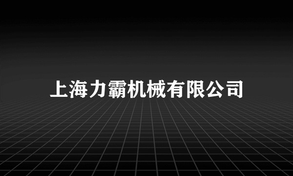 上海力霸机械有限公司