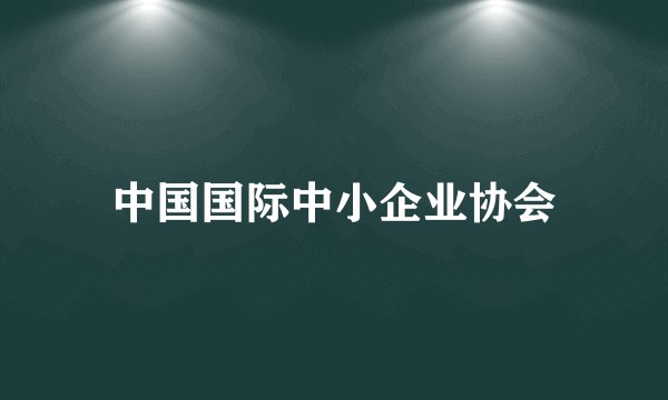 中国国际中小企业协会