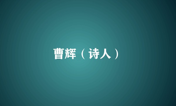曹辉（诗人）