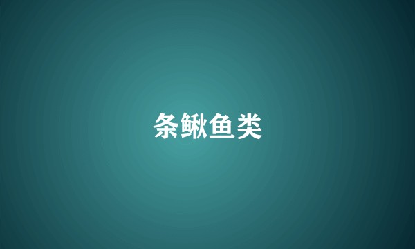 条鳅鱼类