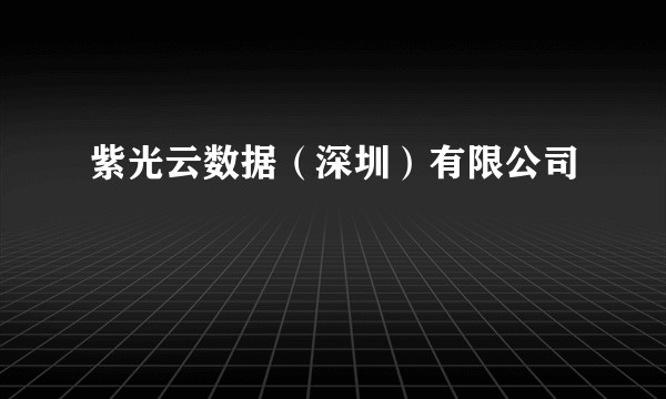 紫光云数据（深圳）有限公司