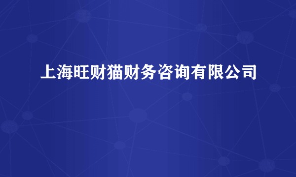 上海旺财猫财务咨询有限公司