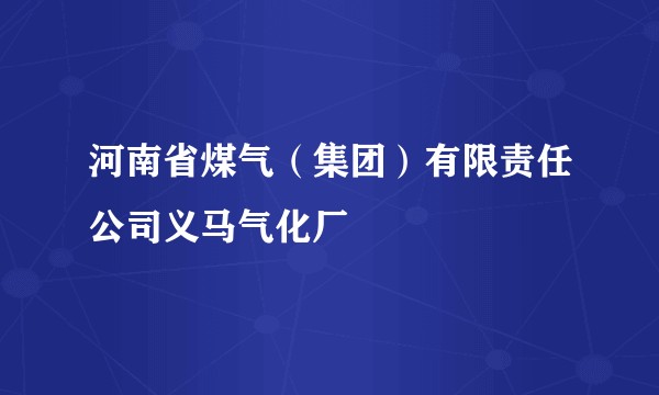 河南省煤气（集团）有限责任公司义马气化厂