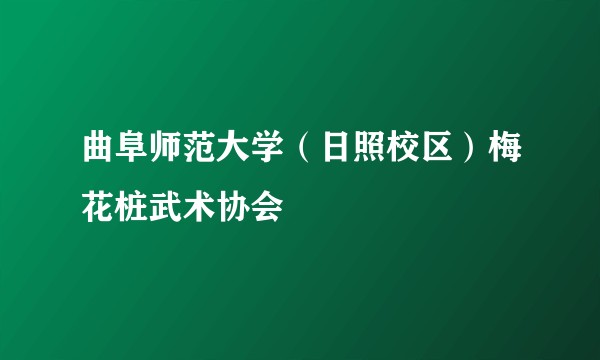 曲阜师范大学（日照校区）梅花桩武术协会