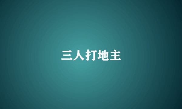 三人打地主