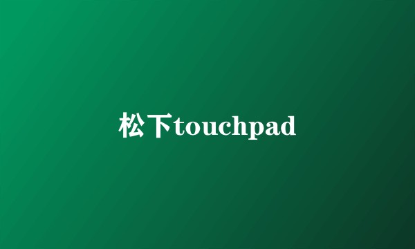 松下touchpad