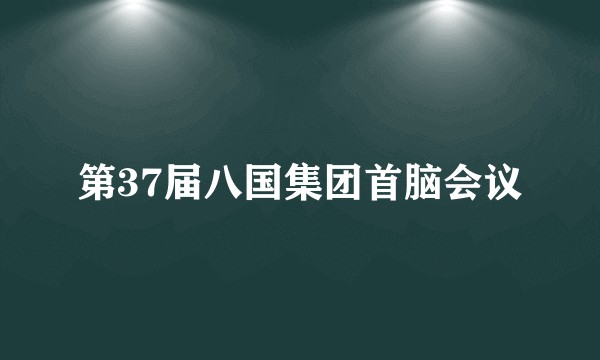 第37届八国集团首脑会议