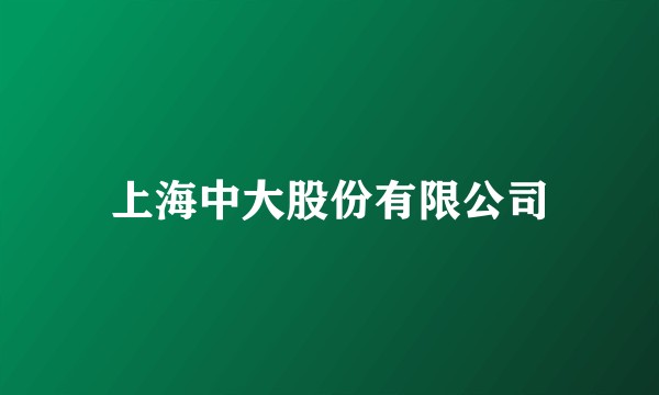 上海中大股份有限公司