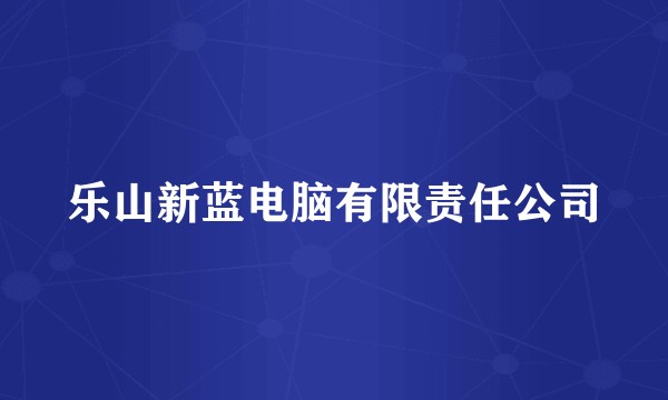 乐山新蓝电脑有限责任公司