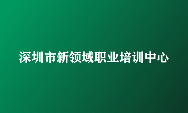 深圳市新领域职业培训中心