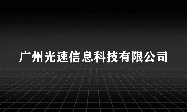 广州光速信息科技有限公司