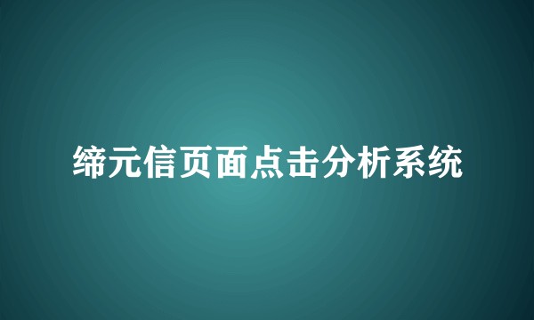 缔元信页面点击分析系统