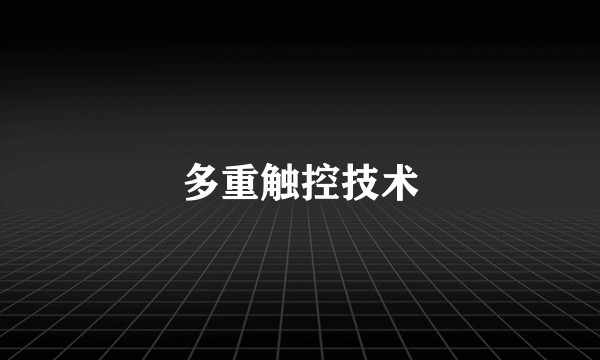 多重触控技术