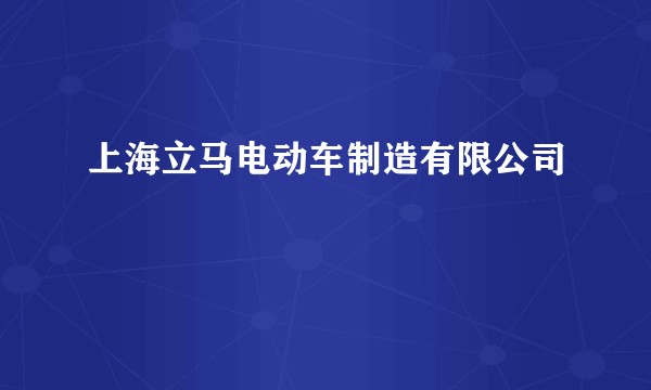 上海立马电动车制造有限公司