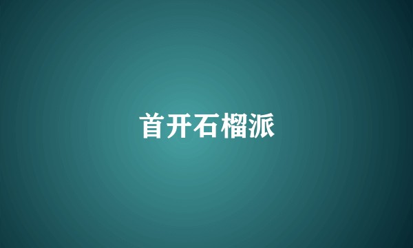 首开石榴派