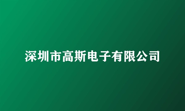 深圳市高斯电子有限公司