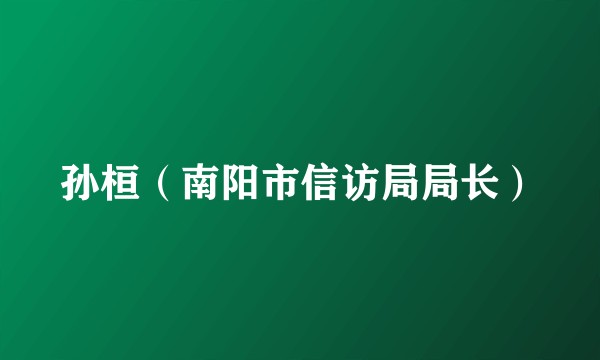 孙桓（南阳市信访局局长）