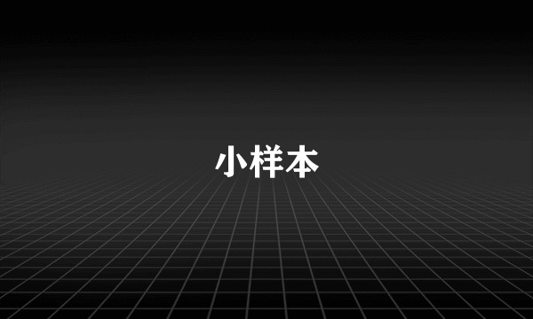 小样本