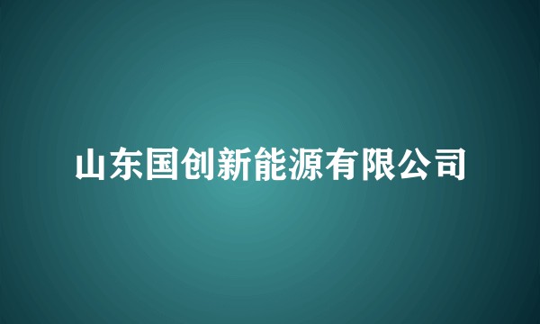 山东国创新能源有限公司