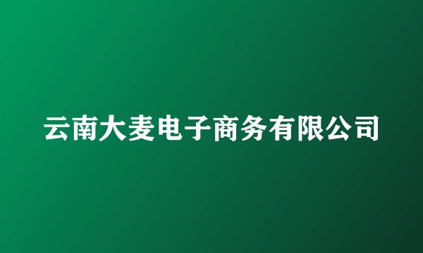 云南大麦电子商务有限公司