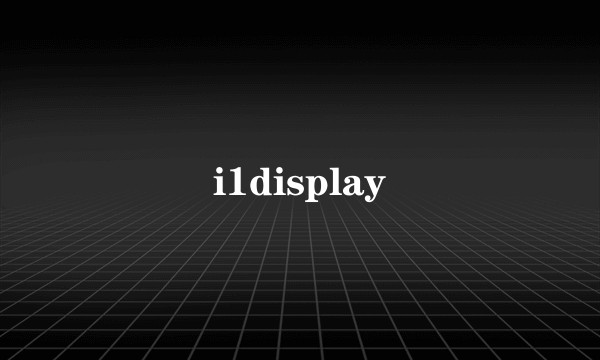 i1display