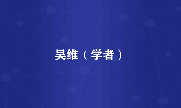 吴维（学者）