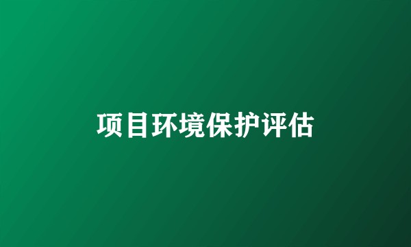 项目环境保护评估