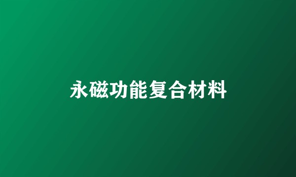永磁功能复合材料