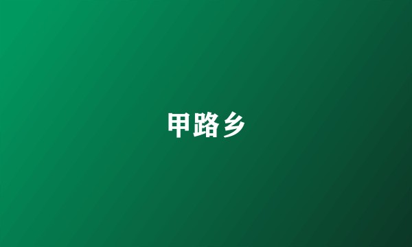 甲路乡