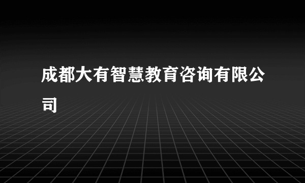 成都大有智慧教育咨询有限公司