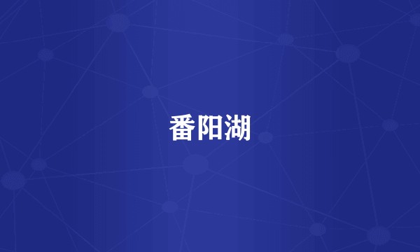 番阳湖