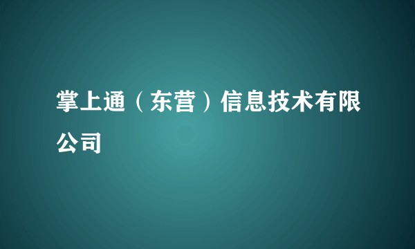 掌上通（东营）信息技术有限公司