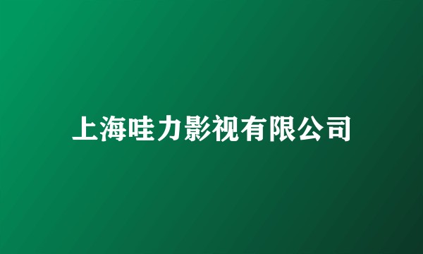 上海哇力影视有限公司